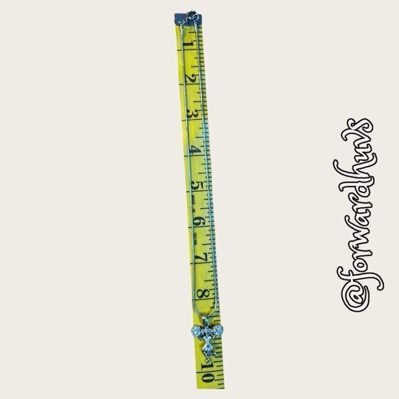 Bundle Sale 3 for $15 | Rhinestone Silver Tone Cheerleader Necklace - Picture 7 of 8